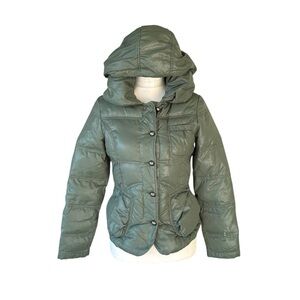 Women Size S Winter Puffer Jacket Warm Down Button